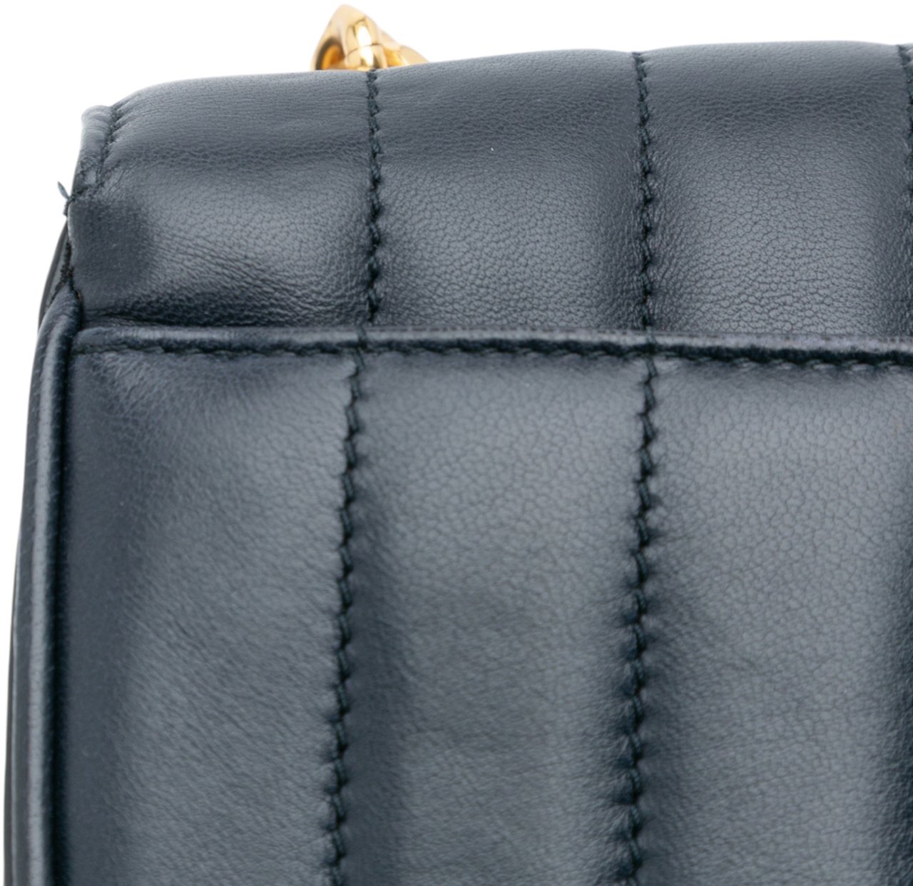 Saint Laurent Medium Lambskin Monogram Vicky Chain Bag Blauw