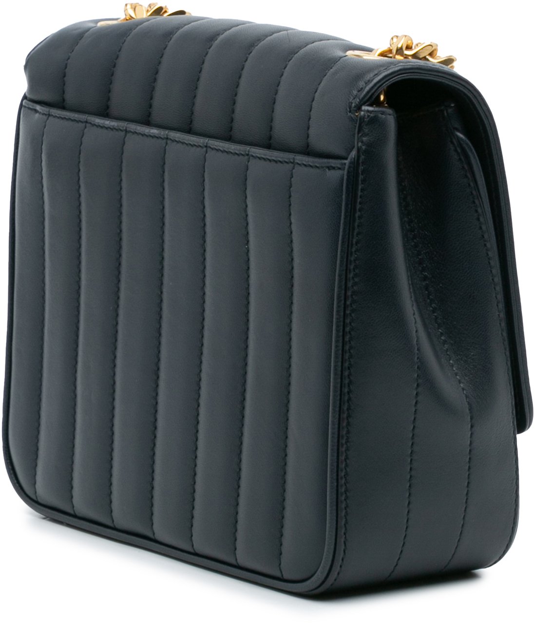 Saint Laurent Medium Lambskin Monogram Vicky Chain Bag Blauw