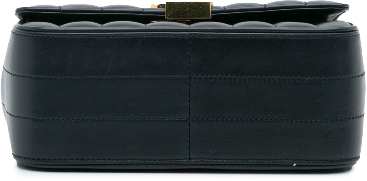 Saint Laurent Medium Lambskin Monogram Vicky Chain Bag Blauw