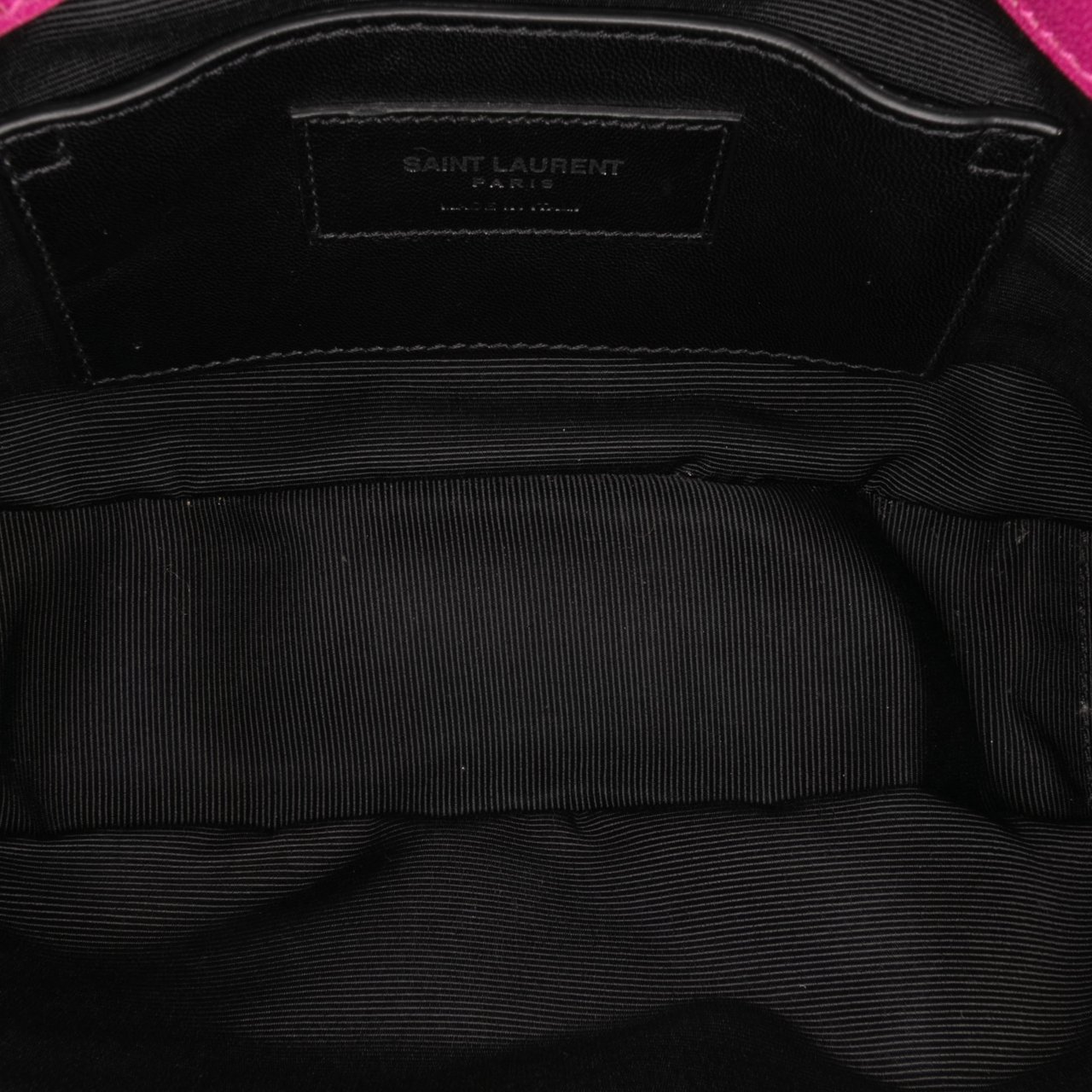Saint Laurent Medium Chevron Sheepskin Monogram Chain Bag Roze
