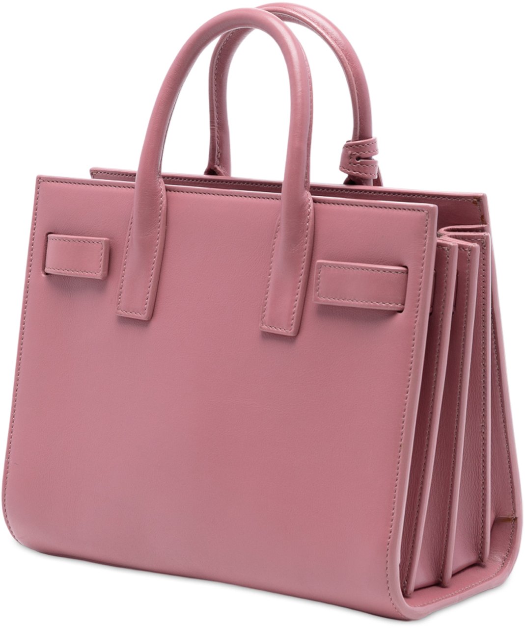 Saint Laurent Nano Leather Sac De Jour Satchel Roze