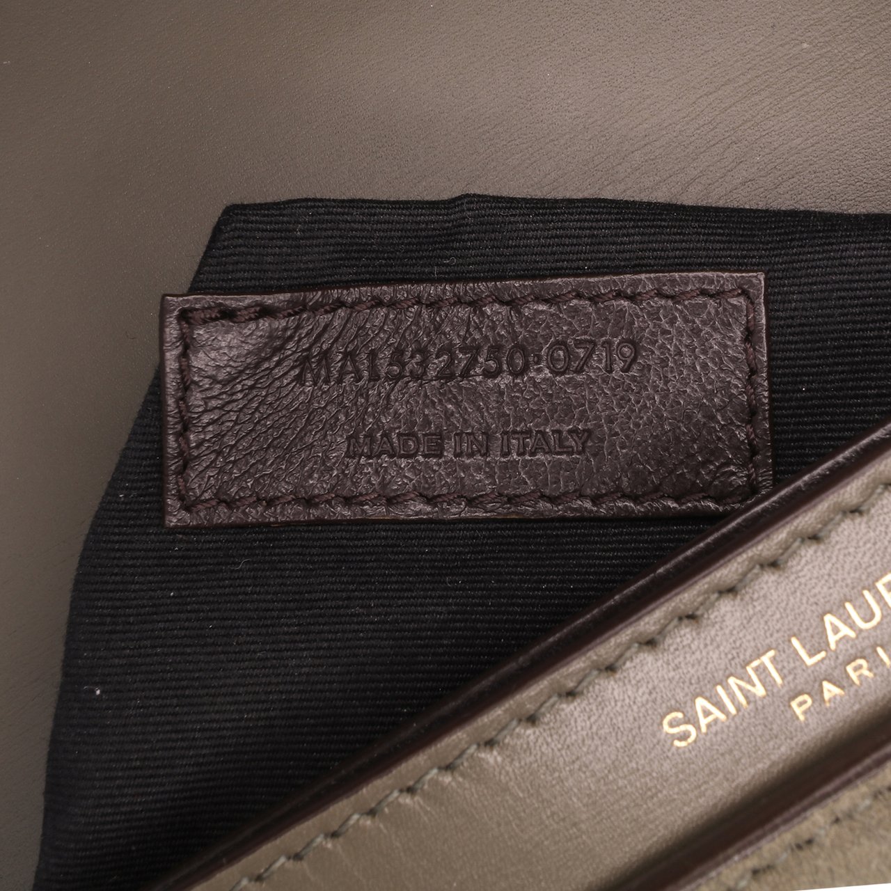 Saint Laurent Suede and Calfskin Monogram Cassandra Clasp Bag Bruin