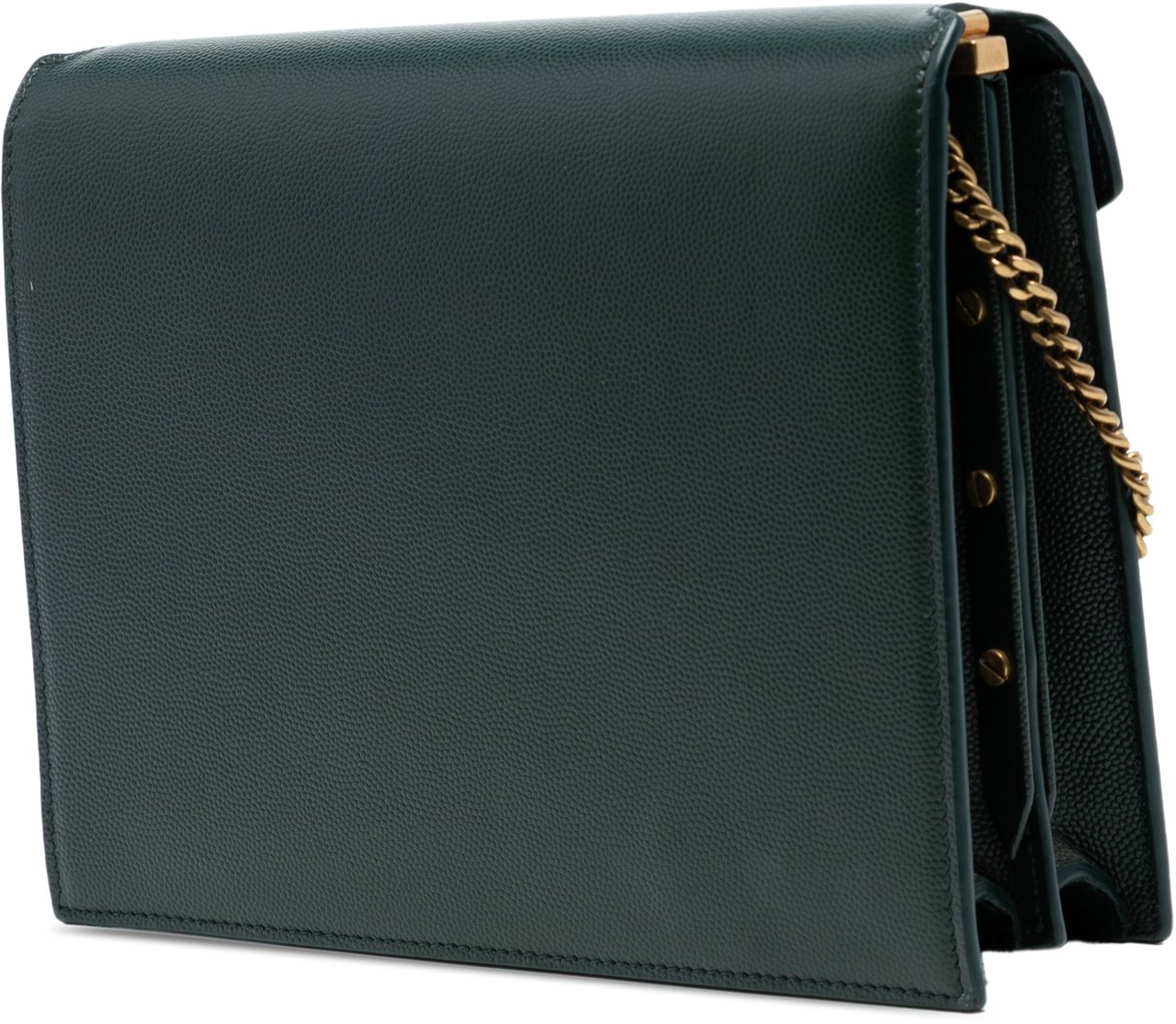 Saint Laurent Grain De Poudre Monogram Cassandra Clasp Bag Groen