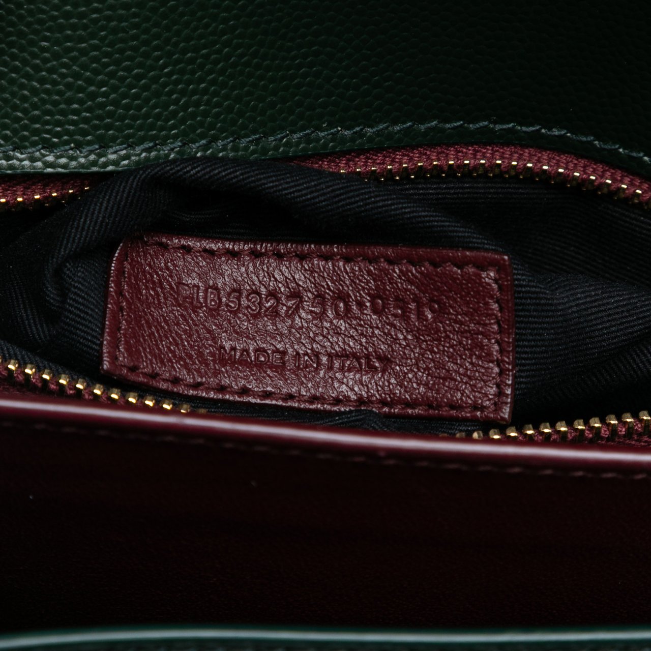 Saint Laurent Grain De Poudre Monogram Cassandra Clasp Bag Groen