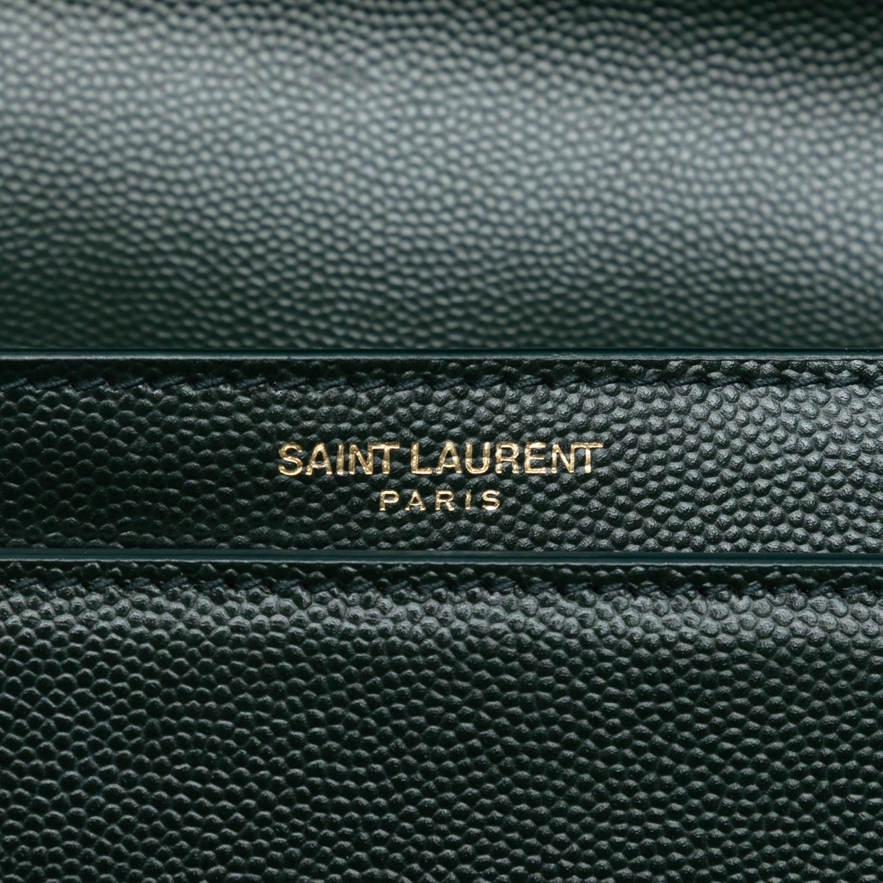 Saint Laurent Grain De Poudre Monogram Cassandra Clasp Bag Groen