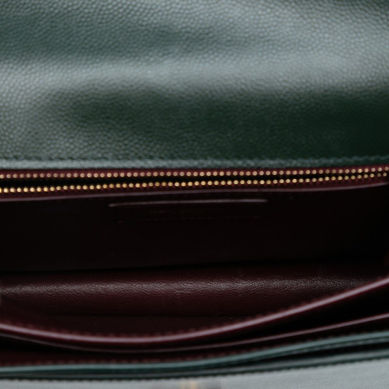 Saint Laurent Grain De Poudre Monogram Cassandra Clasp Bag Groen