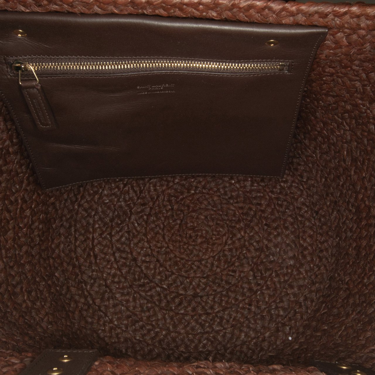 Saint Laurent Raffia Tote Bruin