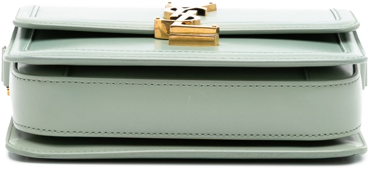 Saint Laurent Small Calfskin Solferino Satchel In Box Blauw
