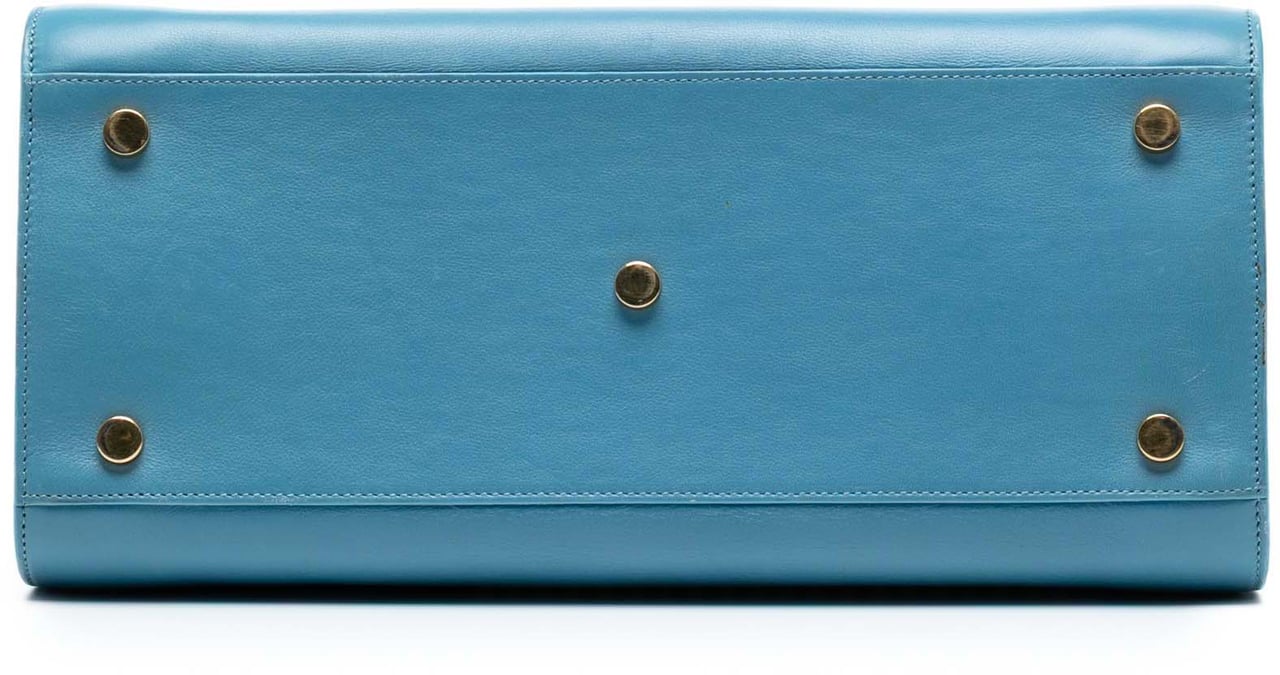 Saint Laurent Small Leather Sac De Jour Satchel Blauw