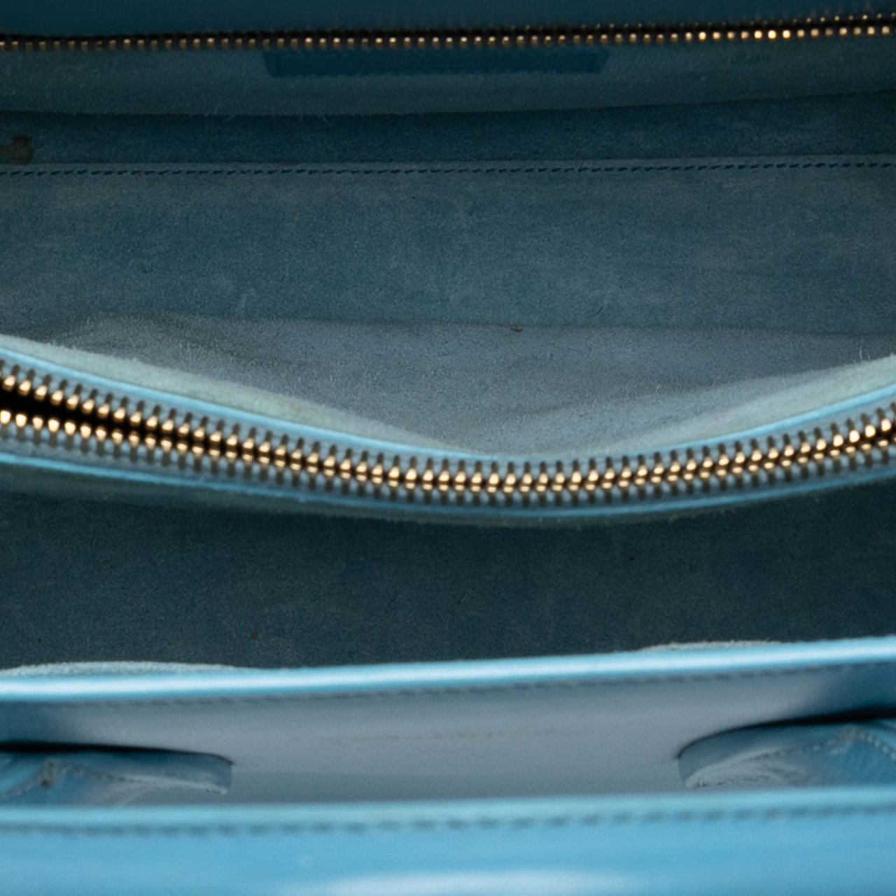 Saint Laurent Small Leather Sac De Jour Satchel Blauw