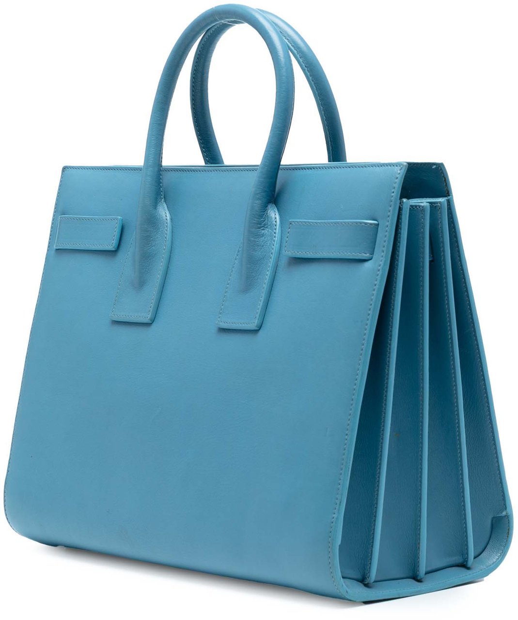 Saint Laurent Small Leather Sac De Jour Satchel Blauw