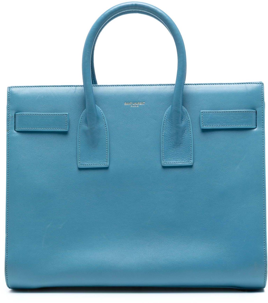 Saint Laurent Small Leather Sac De Jour Satchel Blauw