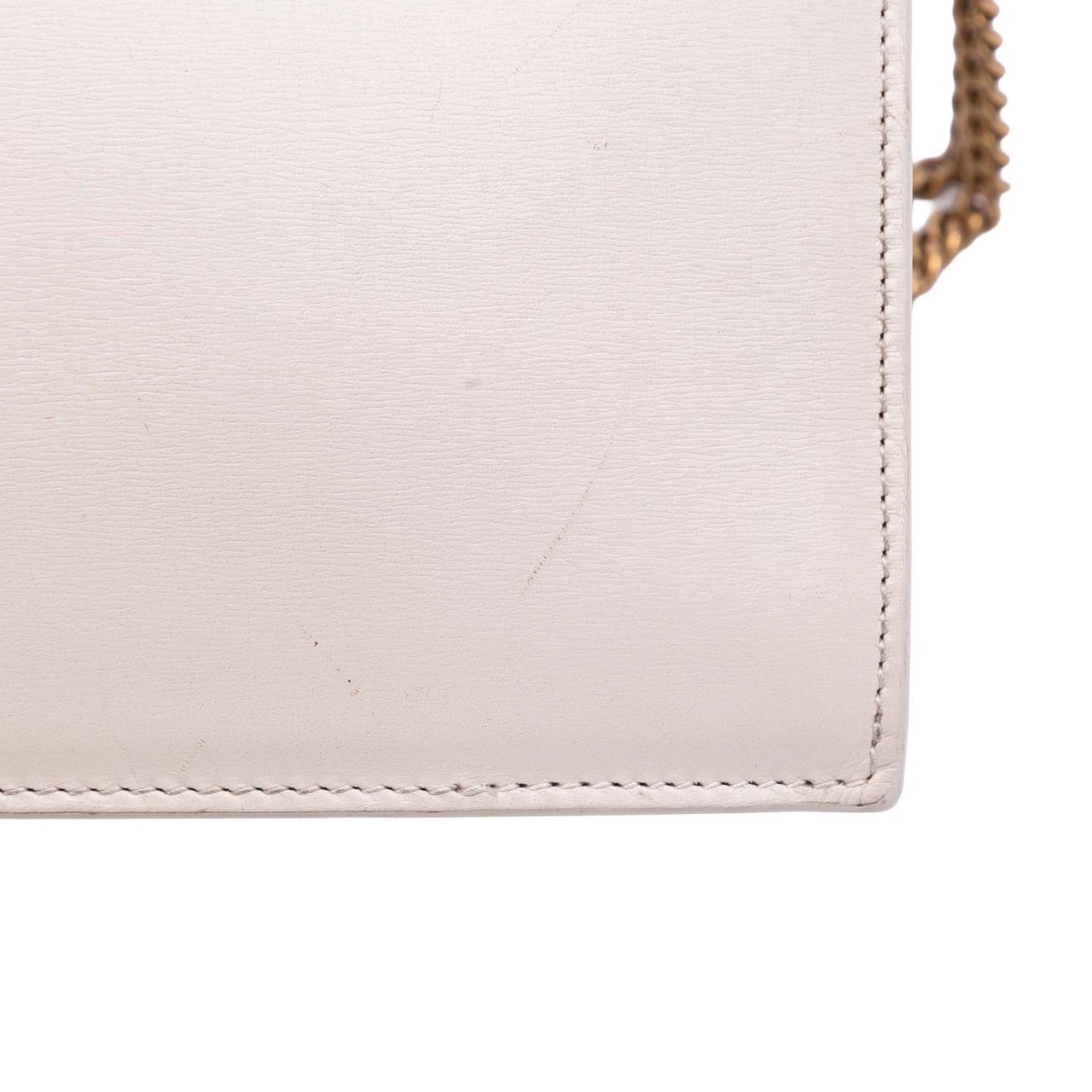 Saint Laurent Calfskin Monogram Cassandra Clasp Bag Wit