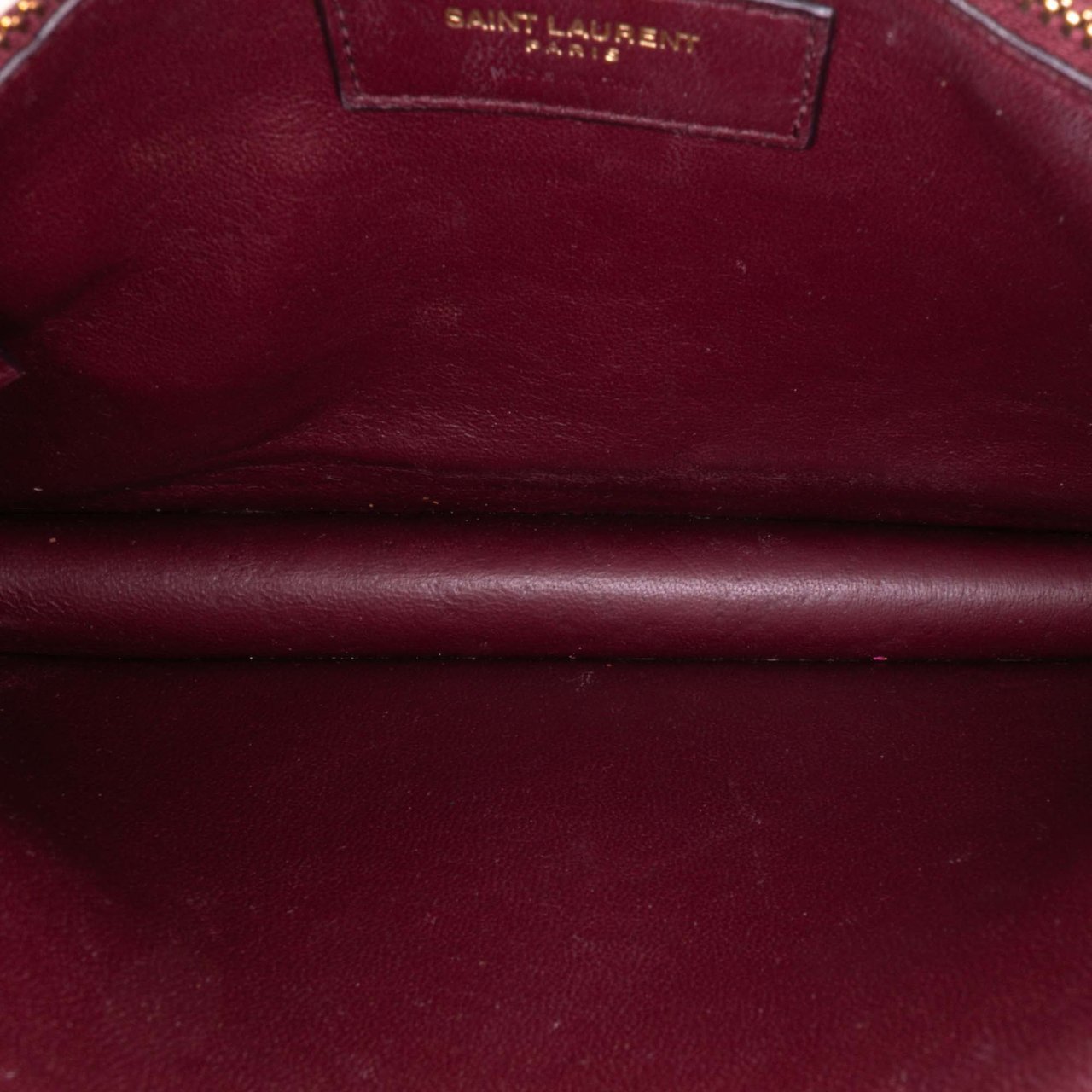 Saint Laurent Calfskin Monogram Cassandra Clasp Bag Wit