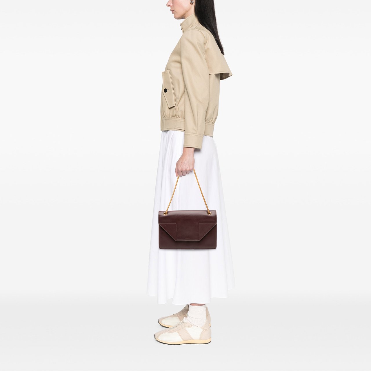 Saint Laurent Medium Leather Betty Crossbody Rood