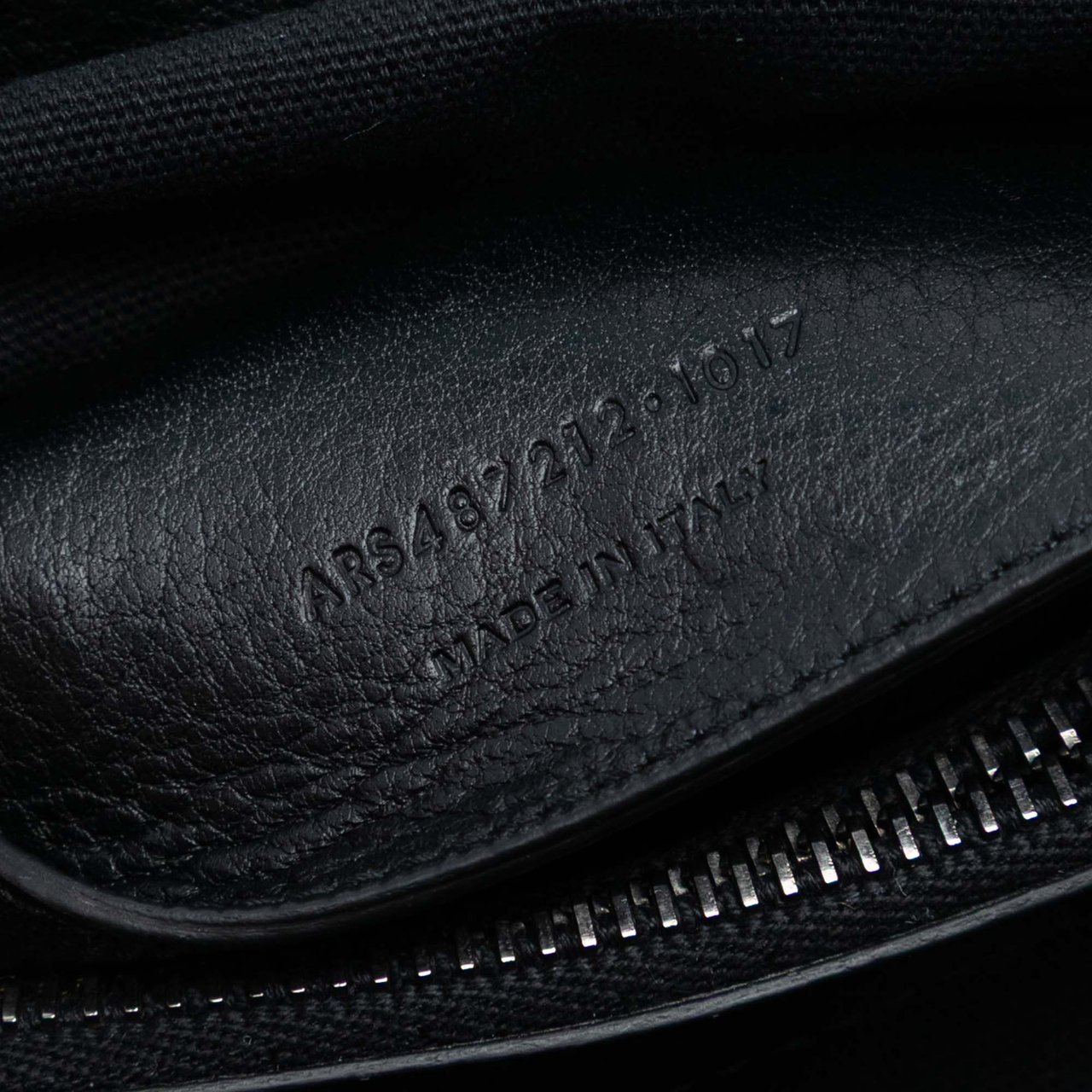 Saint Laurent Large Chevron Berber Monogram College Satchel Zwart