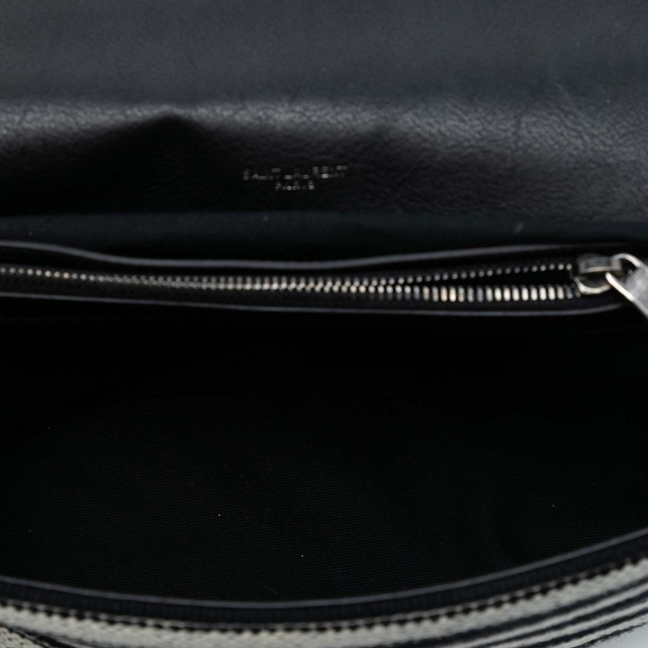 Saint Laurent Large Chevron Berber Monogram College Satchel Zwart