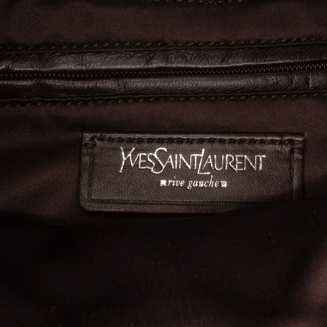 Saint Laurent Canvas and Velvet Rive Gauche Pleated Hobo Groen