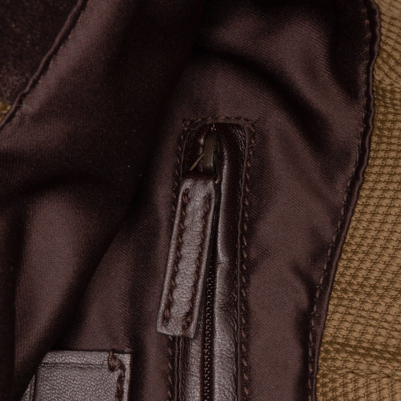 Saint Laurent Canvas and Velvet Rive Gauche Pleated Hobo Groen