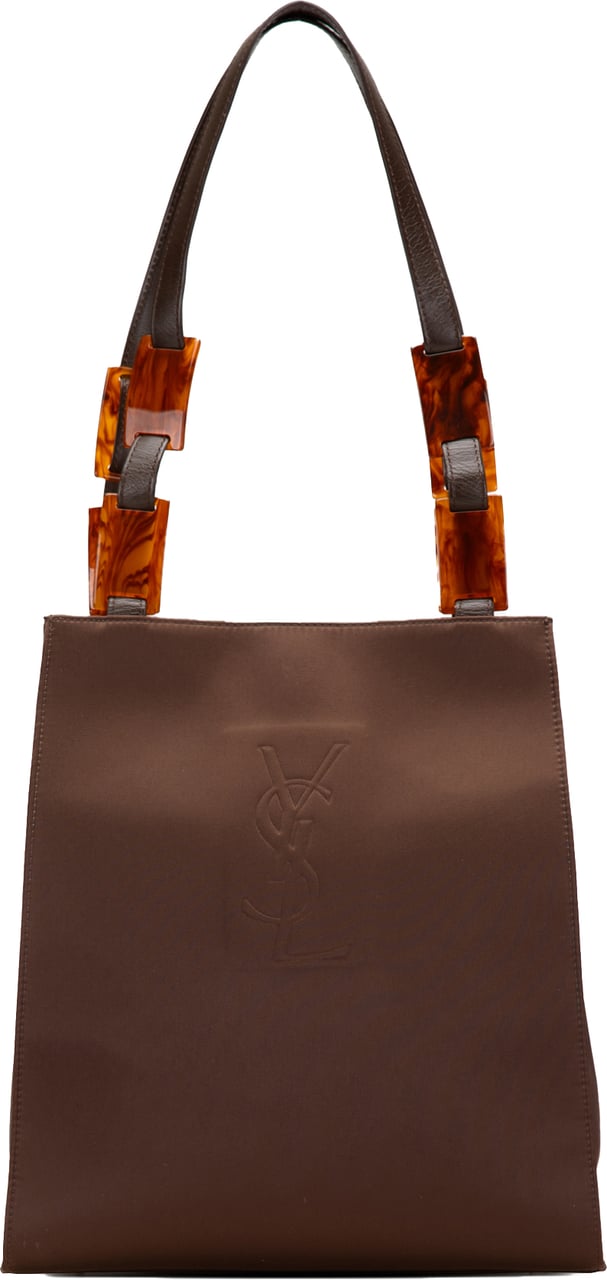 Saint Laurent Satin Tote Bruin