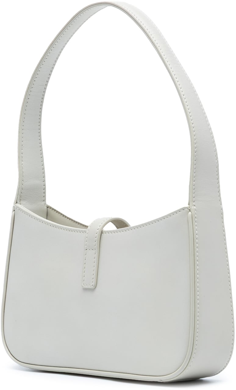 Saint Laurent Mini Smooth Calfskin Le 5 a 7 Hobo Wit