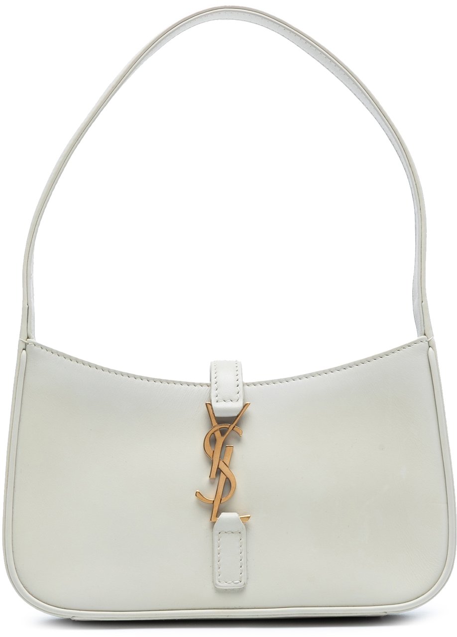 Saint Laurent Mini Smooth Calfskin Le 5 a 7 Hobo Wit