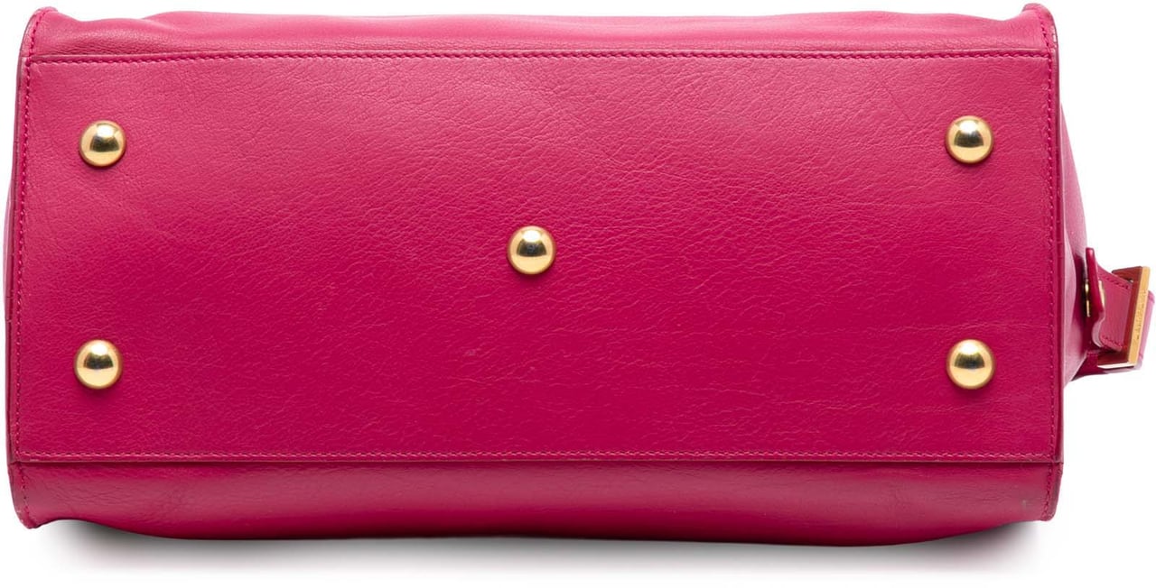 Saint Laurent Small Calfskin Cabas Chyc Satchel Roze