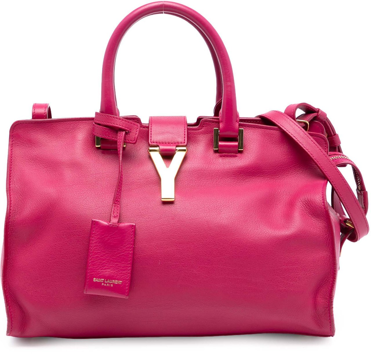 Saint Laurent Small Calfskin Cabas Chyc Satchel Roze