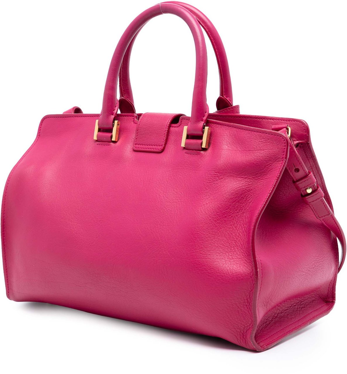 Saint Laurent Small Calfskin Cabas Chyc Satchel Roze
