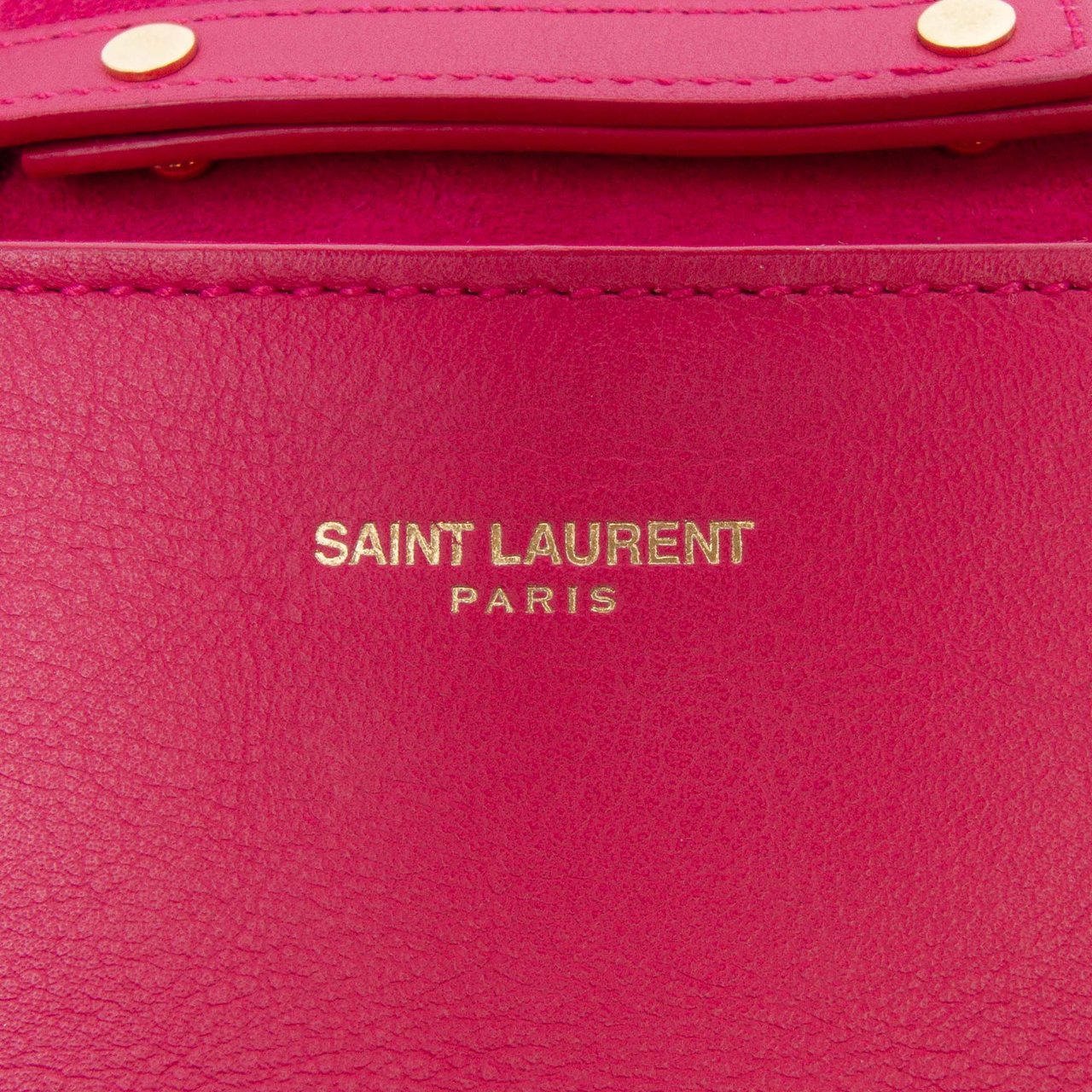 Saint Laurent Mini Smooth Calfskin Chyc Crossbody Roze
