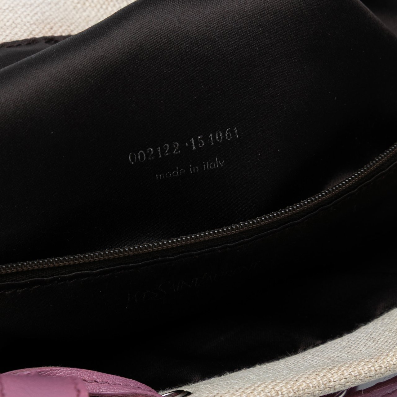 Saint Laurent Canvas Fringed Heart Applique Tote Bruin