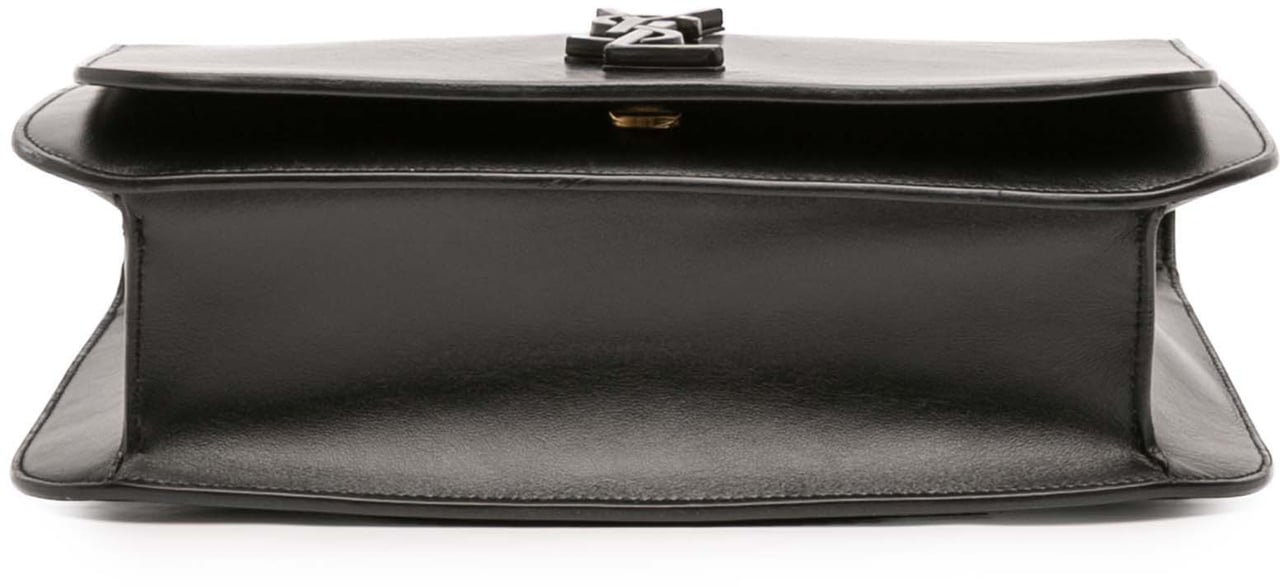 Saint Laurent Medium Smooth Calfskin Spontini Crossbody Zwart