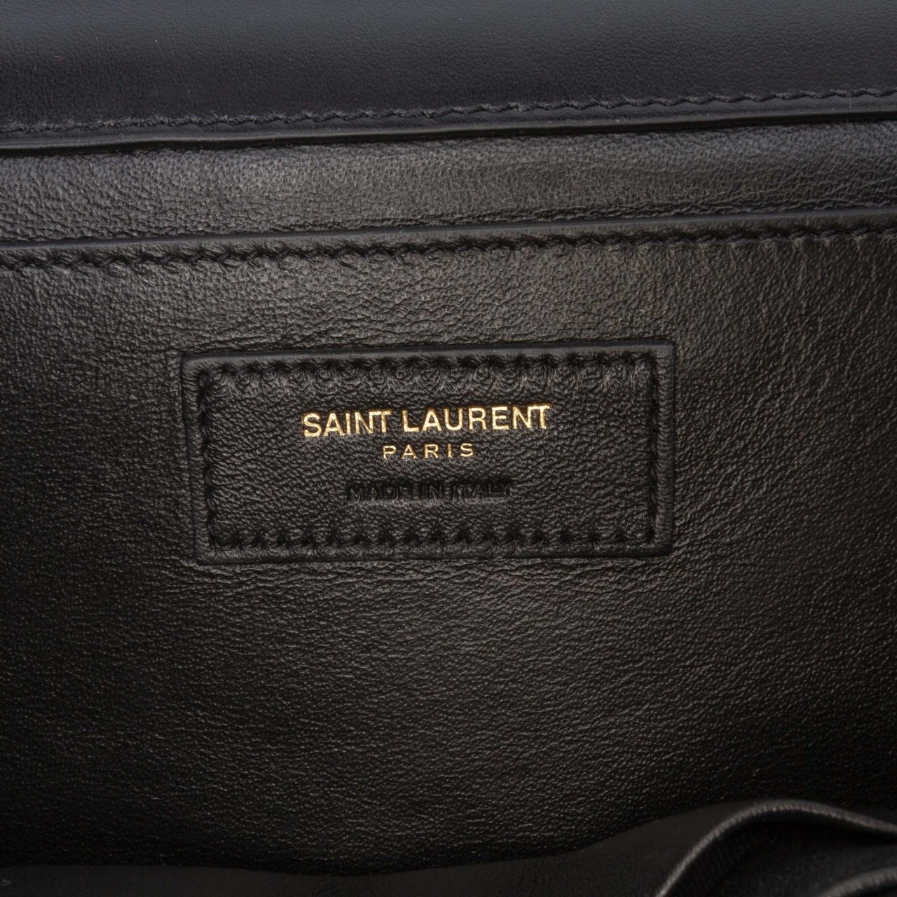 Saint Laurent Medium Smooth Calfskin Spontini Crossbody Zwart