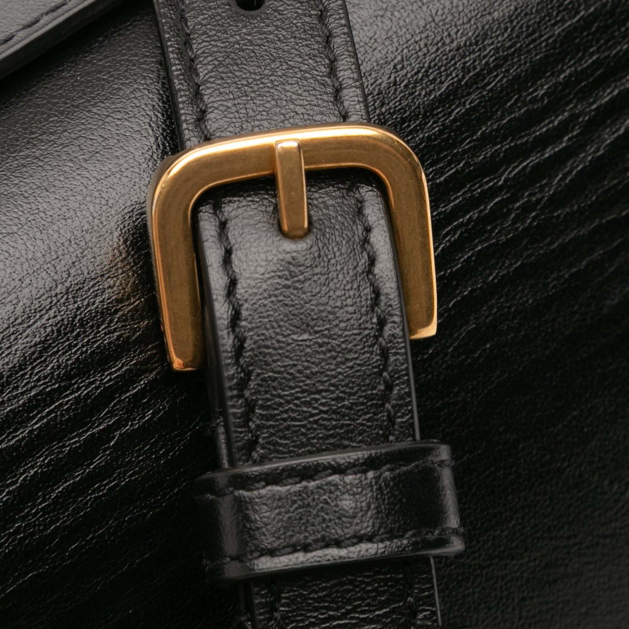 Saint Laurent Medium Smooth Calfskin Spontini Crossbody Zwart