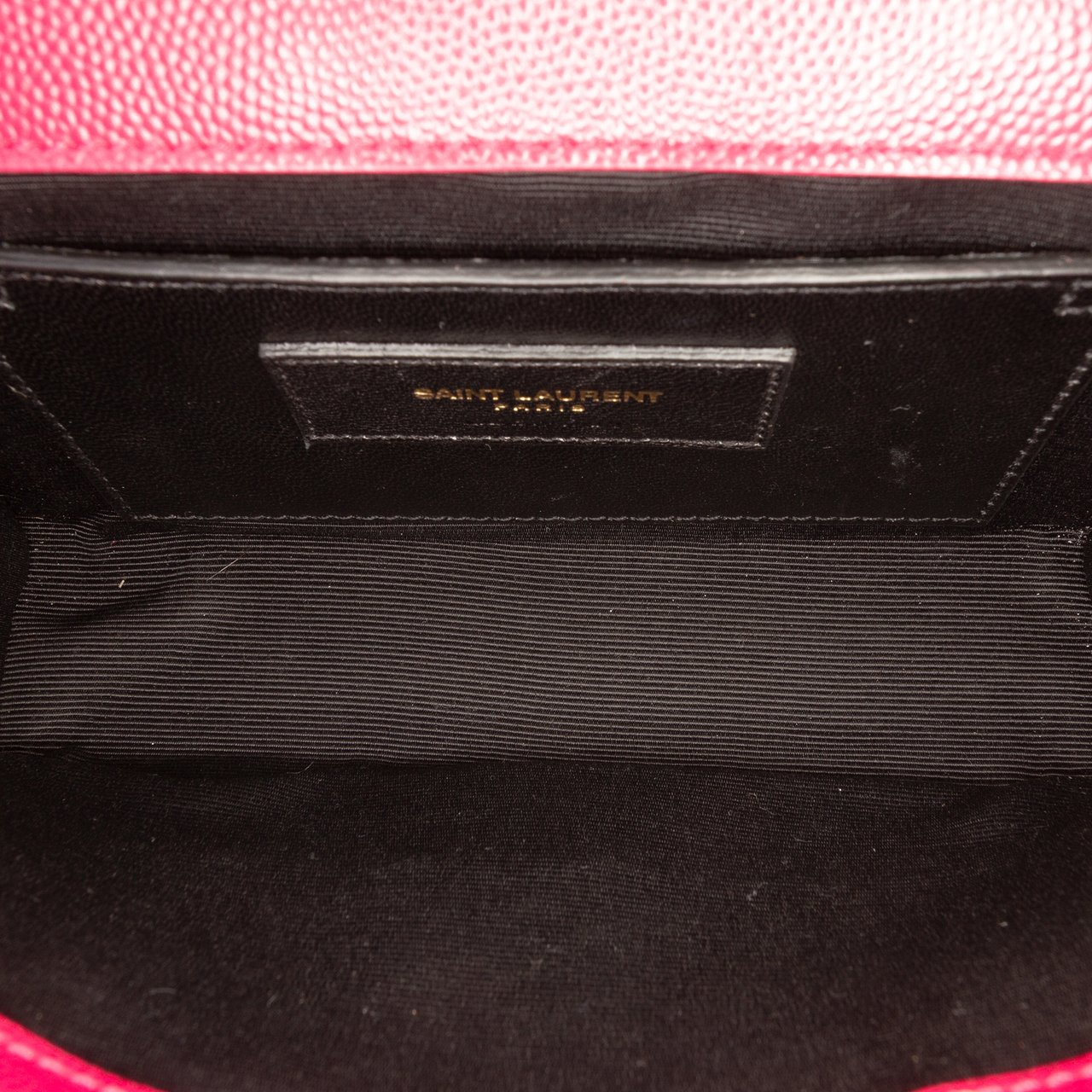 Saint Laurent Small Grain De Poudre Monogram Kate Crossbody Roze