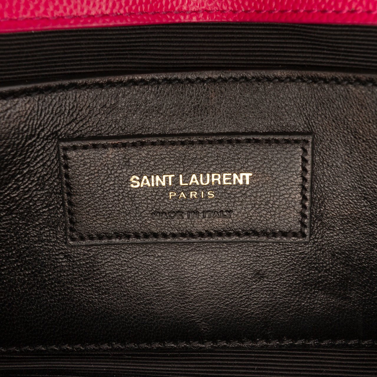 Saint Laurent Small Grain De Poudre Monogram Kate Crossbody Roze