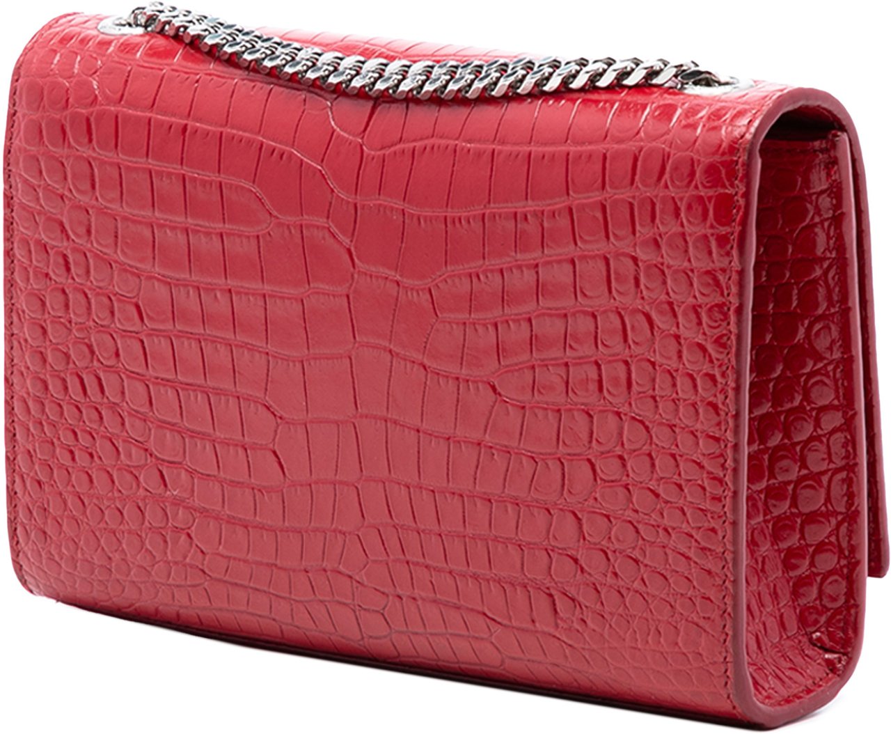 Saint Laurent Small Embossed Leather Kate Tassel Crossbody Rood