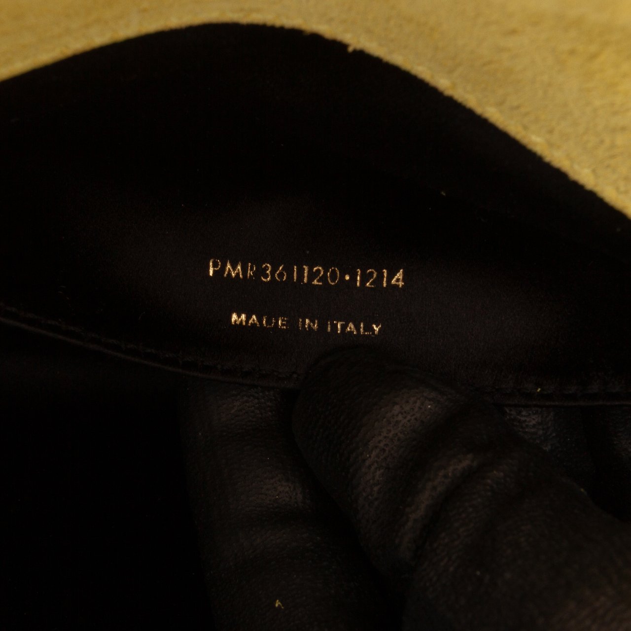 Saint Laurent Patent Belle Du Jour Clutch Geel