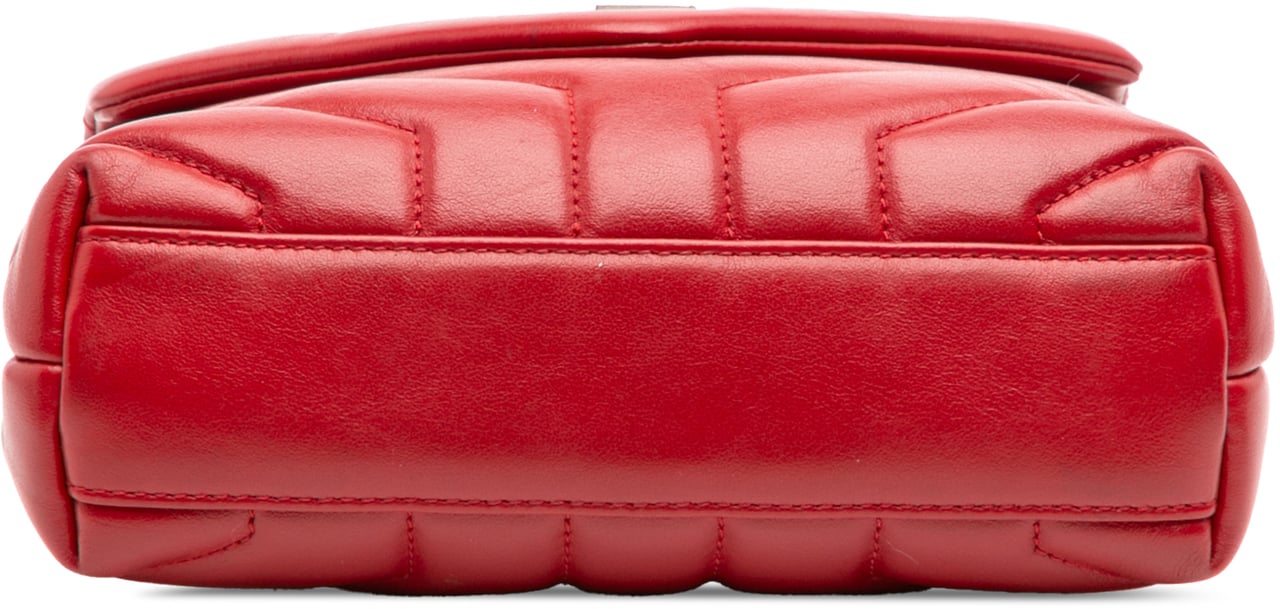 Saint Laurent Toy Matelasse Leather Monogram LouLou Crossbody Rood