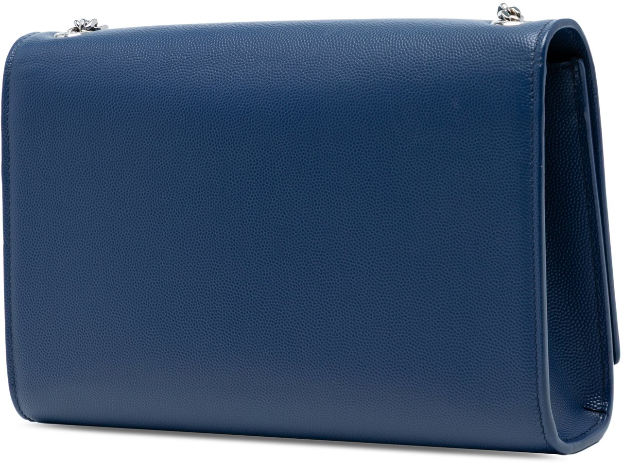 Saint Laurent Medium Grain De Poudre Monogram Kate Crossbody Blauw