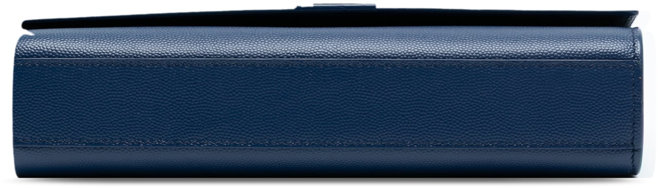 Saint Laurent Medium Grain De Poudre Monogram Kate Crossbody Blauw