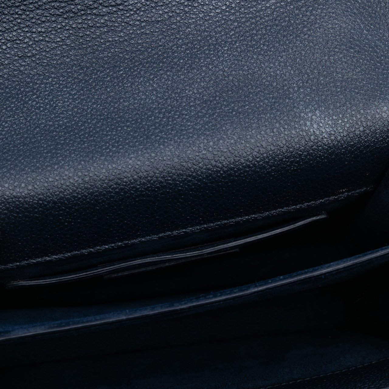 Saint Laurent Small Grained Calfskin Monogram Sunset Crossbody Blauw