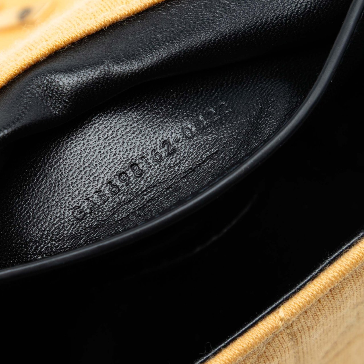 Saint Laurent Mini Jersey Wool Patchwork Jamie Crossbody Geel