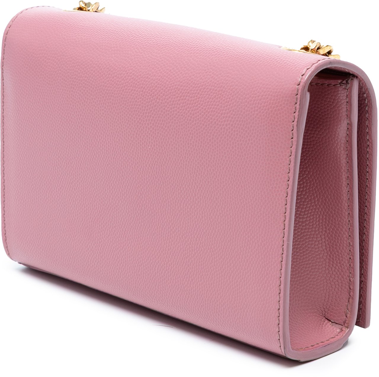 Saint Laurent Small Grain De Poudre Monogram Kate Crossbody Roze