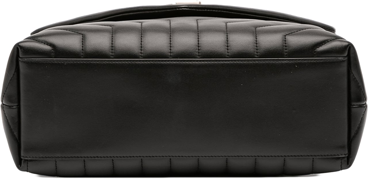Saint Laurent Medium Matelasse Leather LouLou Shoulder Bag Zwart