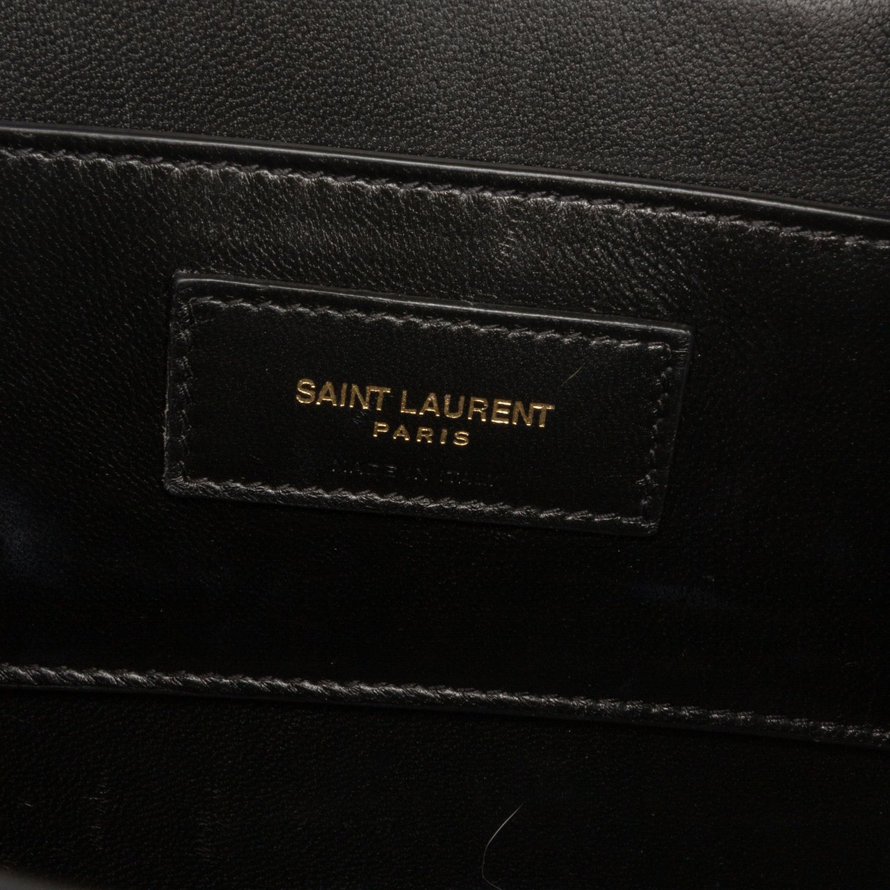Saint Laurent Quilted Lambskin Monogram June Box Bag Zwart