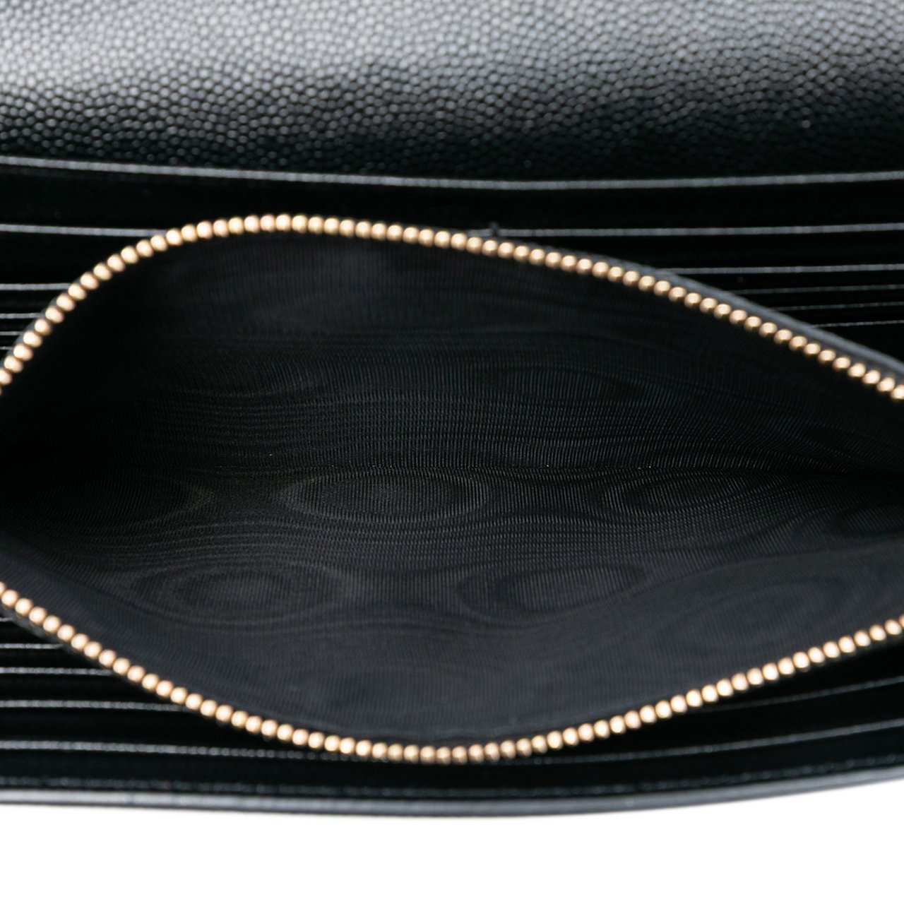 Saint Laurent Grain De Poudre Star Monogram Wallet On Chain Zwart