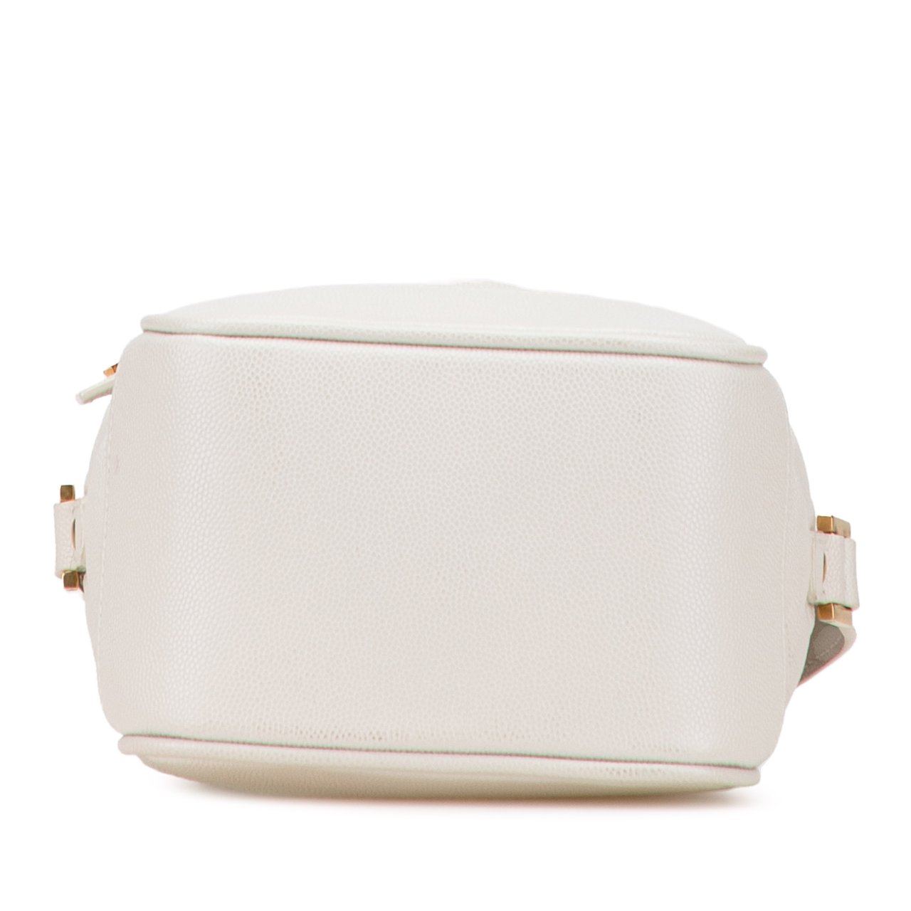 Saint Laurent Grain de Poudre Quilted 80's Vanity Bag Wit