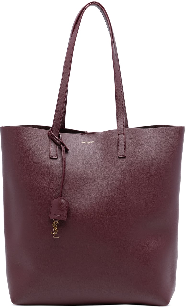 Saint Laurent North South Leather Shopping Tote Rood