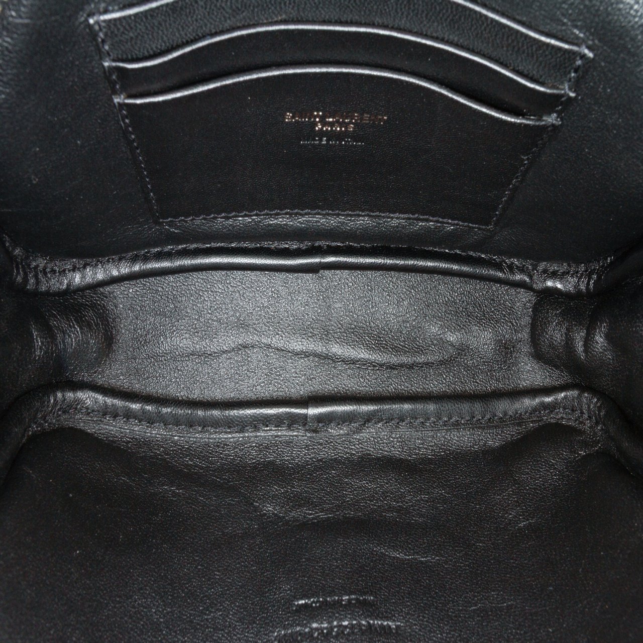 Saint Laurent Canvas Metallic Tiger Print Monogram Lou Camera Bag Zwart